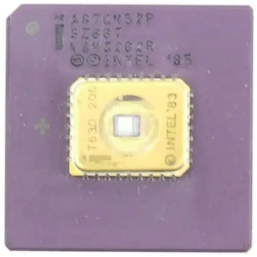 Intel Sz687 A87C452P Cpu Mcu Eprom Ceramic Pga Rare Vintage Processor Chip Retro