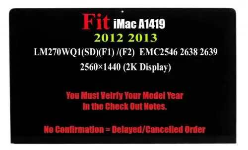 Imac A1419 27" Lm270Wq1(Sd)(F1) ชุดประกอบแก้วหน้าจอ LCD พร้อมชุดอุปกรณ์