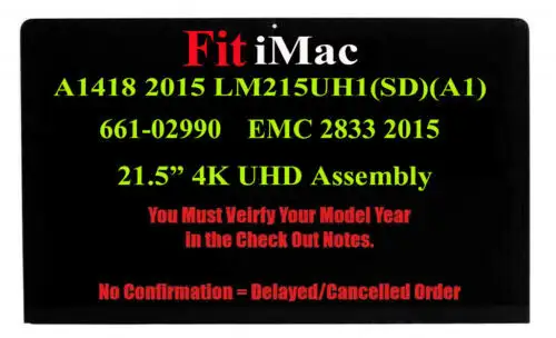Imac A1418 LM215UH1-SD A1 661-02990 21" ชุดหน้าจอแก้วและ LED