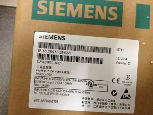 Siemens 6SL3210-5BE24-0UV0 PLC