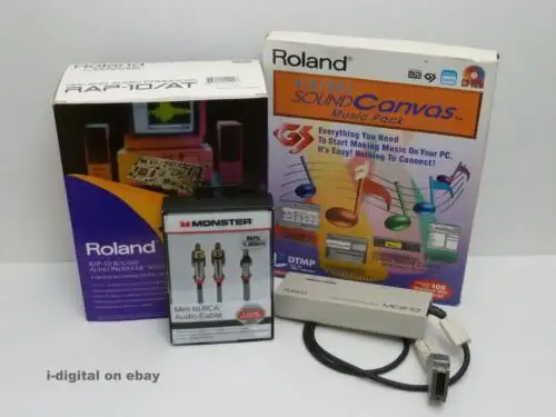 Roland Rap-10 + Mcb-10 Midi Connector + Virtual Soundcanvas Vsc-550W