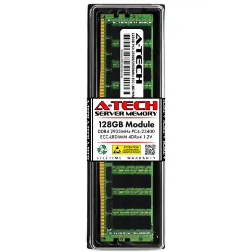 128Gb 4Rx4 Pc4-23400 Ecc Lrdimm (Hp P19047-H21 Equivalent) Server Memory Ram