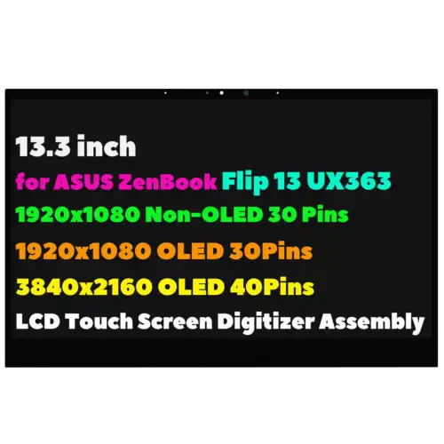13.3" N133Hce-En2 Led Lcd Touchscreen Digitizer For Asus Zenbook Ux363Ea Ux363Ja