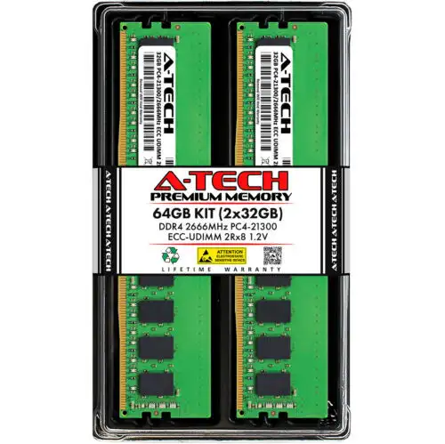 64Gb 2X 32Gb Pc4-2666 Ecc Udimm Asus Rs300-E10-Ps4 Memory Ram