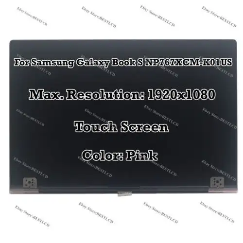 Samsung Galaxy Book S NP767XCM 13.3" FHD LCD LED Touch Screen Assembly