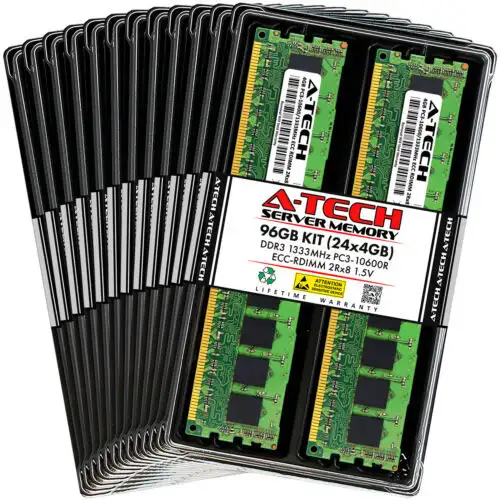 96Gb 24X 4Gb Pc3-10600R Rdimm Asus Rs500A-S6/Ps4 Memory Ram