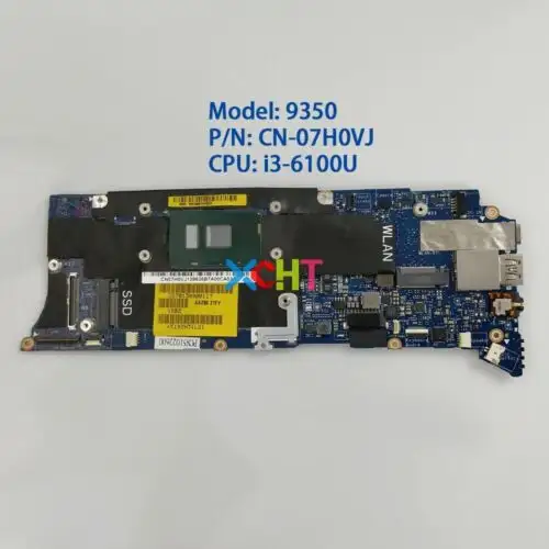 For Dell Laptop Xps 13 9350 Cn-07H0Vj W I3-6100U Cpu 4G Ram La-C881P Motherboard