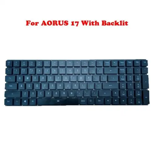 English Us Rgb Backlit Keyboard For Gigabyte For Aorus 17X Wb Xb Yb Yd No Frame