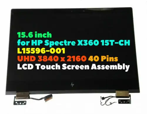 HP L15596-001 15.6" Spectre X360 15-Ch 15T-Ch000 UHD LCD觸控螢幕總成