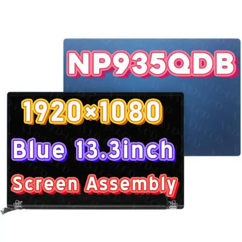 13.3" Samsung Galaxy Book Np935Qdb Fhd Complete Screen Assembly Ba98-02823A