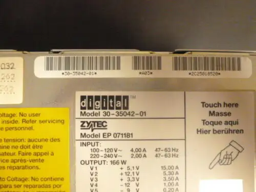 Dec 30-35042-01 Mv3100 Mod 40/80/90/4000-105A 166Watt Power Supply