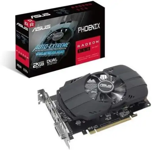 Asus Amd Radeon Rx 550 Powered 2G Single Fan Video Card Ph-550-2G Black