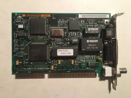 Intel Ethernet Card Isa 8/16 Fcc Id : Ejmpced Pclab1 308431-001