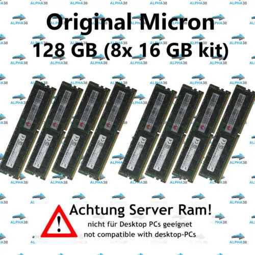 Micron 128 Gb (8X 16 Gb) 2133 Ddr4 Ecc Supermicro X10Sdv-2C-7Tp4F Server Ram