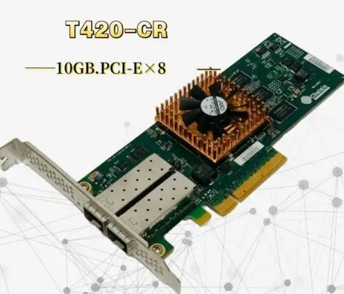 Chelsio T420-Cr 110-1146-40 2 พอร์ตกิгаบิตไฟเบอร์ออปติกอีเธอร์เน็ตการ์ด