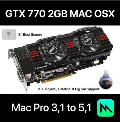 Apple Mac Pro Nvidia Gtx 770 2Gb Pci-E Video Card Osx Mojave Catalina Metal