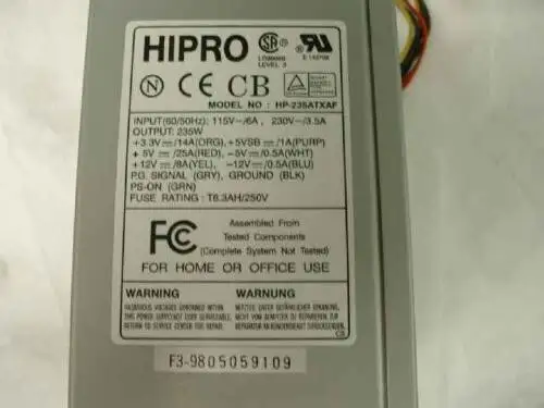HP-235ATXAF Hipro alimentation 235W