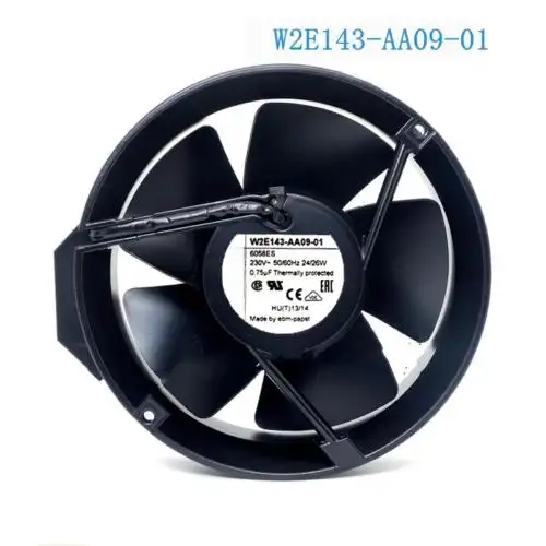 W2E143-Aa09-01 230V 50Hz 24W 17Cm wentylator z podwójnym łożyskiem kulkowym