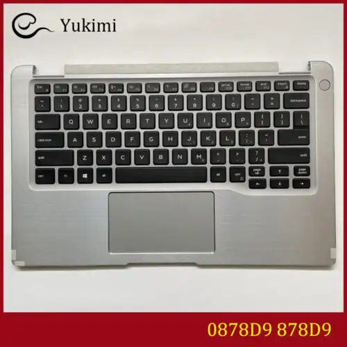 Dell 0878D9 Latitude 9410 7400 Silver C Shell Cover Upper Palmrest Keyboard