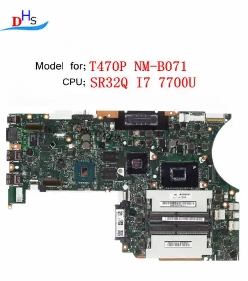 01Yr903 For Lenovo Thinkpad T470P Laptop Motherboard Nm-B071 I7-7700Hq 01Hw926