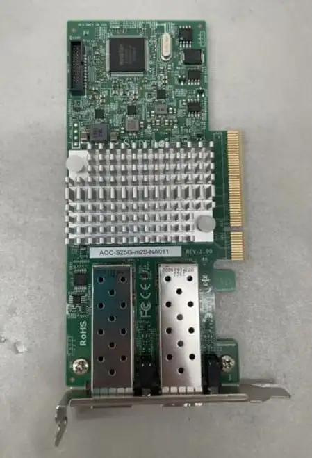 Supermicro Aoc-S25G-M2S Dual Port 25Gbe Sfp+ Mellanox Cx-4 Pcie X8 乙太網卡