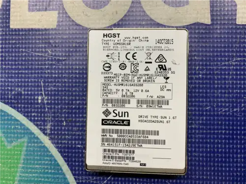 Sun Oracle Hgst 1.6Tb 2.5¬î Sas Ssd Husmr1616Ass200
