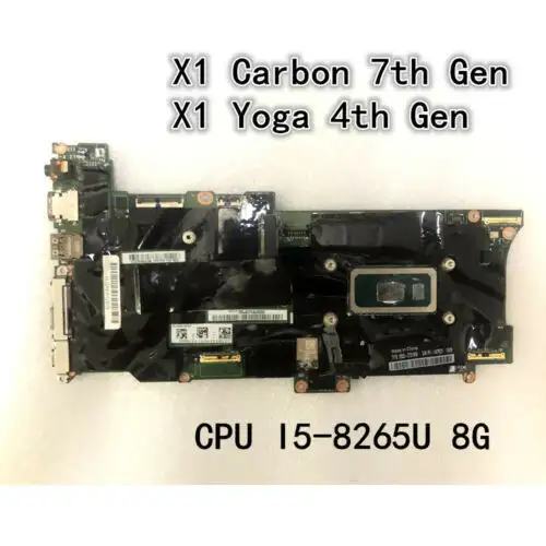 Lenovo Thinkpad X1 Carbon 7Th Gen/ X1 Yoga 4Th Motherboard I5-8265U 8G 01Yu350