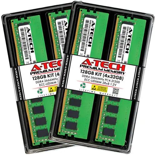 128Gb 4X 32Gb Pc4-2666 Ecc Udimm Asus Rs100-E10-Pi2 Memory Ram