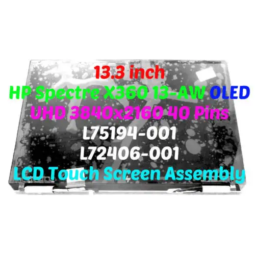 Hp Spectre 13T-Aw200 13T-Aw100 13-Aw0003Dx 13-Aw0Xx LCD觸摸屏組件