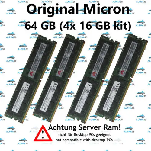 Micron 64 Gb (4X 16 Gb) 2133 Ddr4 Ecc Supermicro X10Drff-C Server Ram