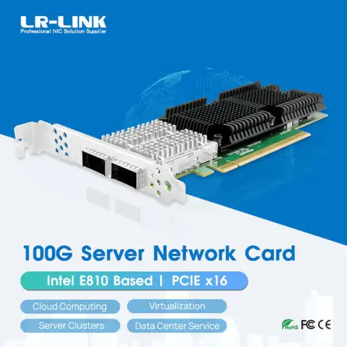 Intel E810-Cam2 Chip Lr-Link 100Gb Pci-E Nic Network Card Qsfp28 Port With
