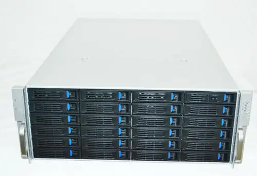 24 Hot-Swappable Sata/Sas Drive Bays 4U 機架式伺服器機箱