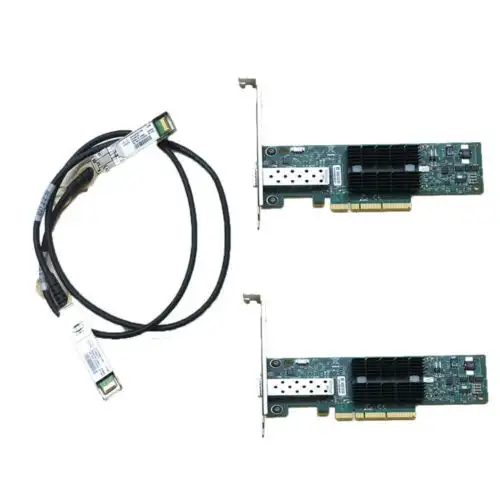 2Pcs Mnpa19-Xtr 10Gb Mellanox Connectx-2 10Gbe 1M Sfp+ Cable Network Card