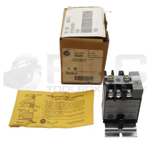 New Allen Bradley 852S-A /G Solid State Timing Relay 110-120V 50/60Hz 0.1-29Sec