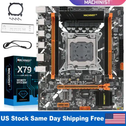 X79 Motherboard Lga 2011 Support Ddr3 Ecc/Non Ecc Ram Dual Channel M.2 Nvme/Ngff