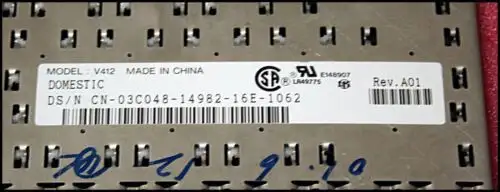 Dell Laptop Keyboard V412 Rev.A01 Cn-03C048