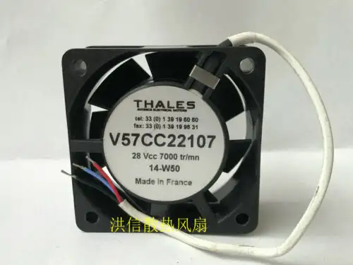 Thales V57Cc22107 28Vcc 7000 Tr/Mm 14-W50 6025 พัดลมระบายความร้อน