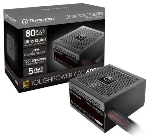 Thermaltake Toughpower Gx1 80+ Gold 600W Sli/Crossfire Ready Continuous Power...