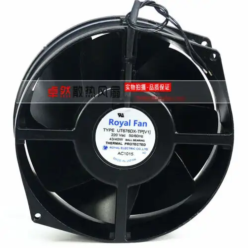 Royal Fan UT676DX-TP(V1) 220V 43/40W wentylator odporny na wysokie temperatury metalowy