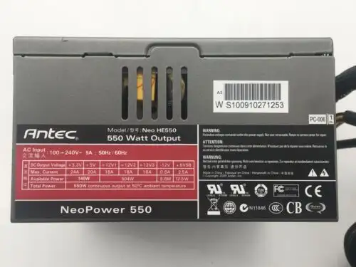 Antec Neo He550 550W ATX12V SLI認証 Crossfire対応アクティブPFC電源
