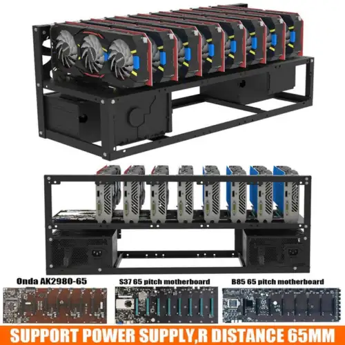 8 Gpu Ethereum Btc Mining Rig Frame Miner Motherboard Bracket Ak2980 S37 B85 B75