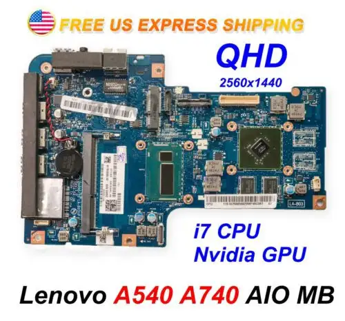 Lenovo A740 A540 I7 Cpu Aio Cidws Zaa50/70 La-B031P Aio Motherboard Qhd