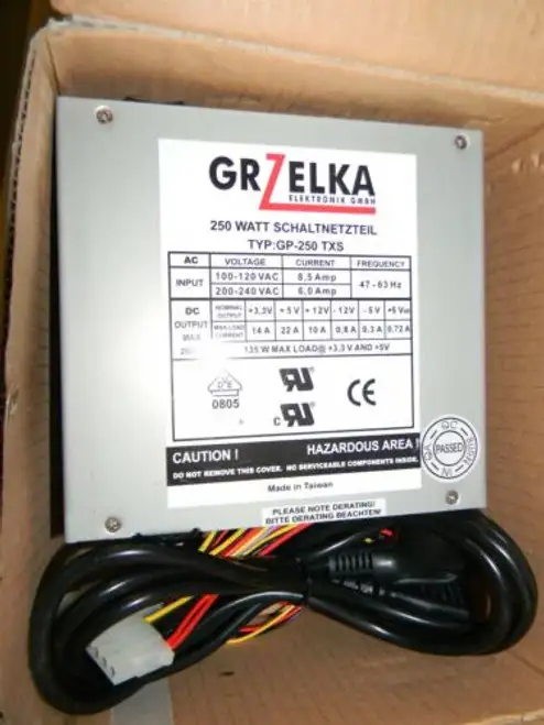 Grzelka Gp-250 Tx 250 Watt Computer Power Supply