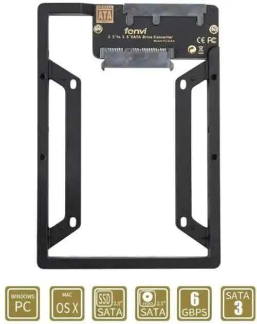 10Pcs Internal Ssd Hard Drive 2.5" To 3.5" Sata Drive Bracket Adapter Converter