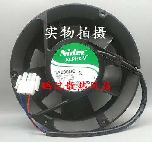 Nidec Ta600Dc A33230-51 48V 48Amp ventilador de refrigeração para UPS