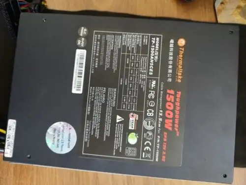 Thermaltake Toughpower 1500W 80+ Silver Semi Modular Atx Power Supply