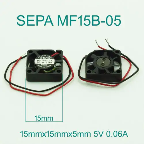 10Pcs Sepa Mf15B-05 15X15X5Mm 1505 5V 0.06A Small Mini Micro Server Cooling Fan