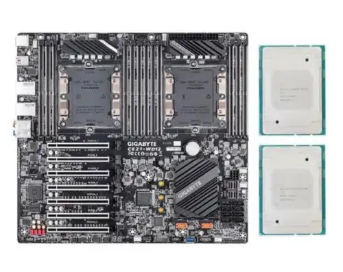 2Xintel Xeon Silver 4114 2.10Ghz 10C/20T?Gigabyte C621-Wd12 Motherboard Lga3647