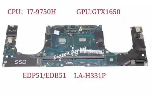 Cn-018W12 For Dell Xps 15 7590 With I7-9750H Gtx1650 La-H331P Laptop Motherboard