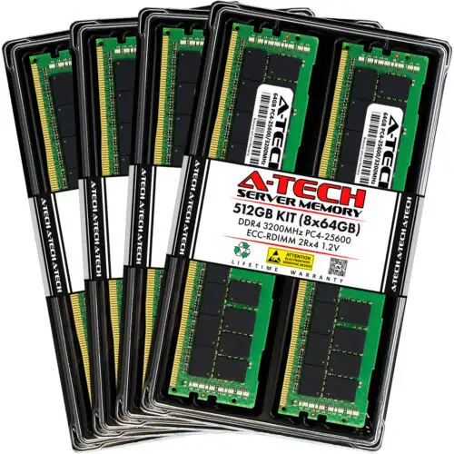 512Gb 8X 64Gb Pc4-3200 Rdimm Lenovo Thinkstation P620 Memory Ram